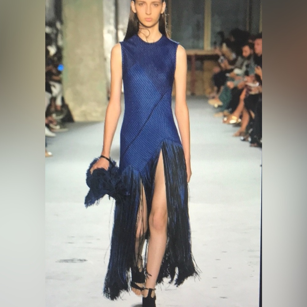Proenza Schouler 2015 Runway woven fringe tank dress with tags size 4